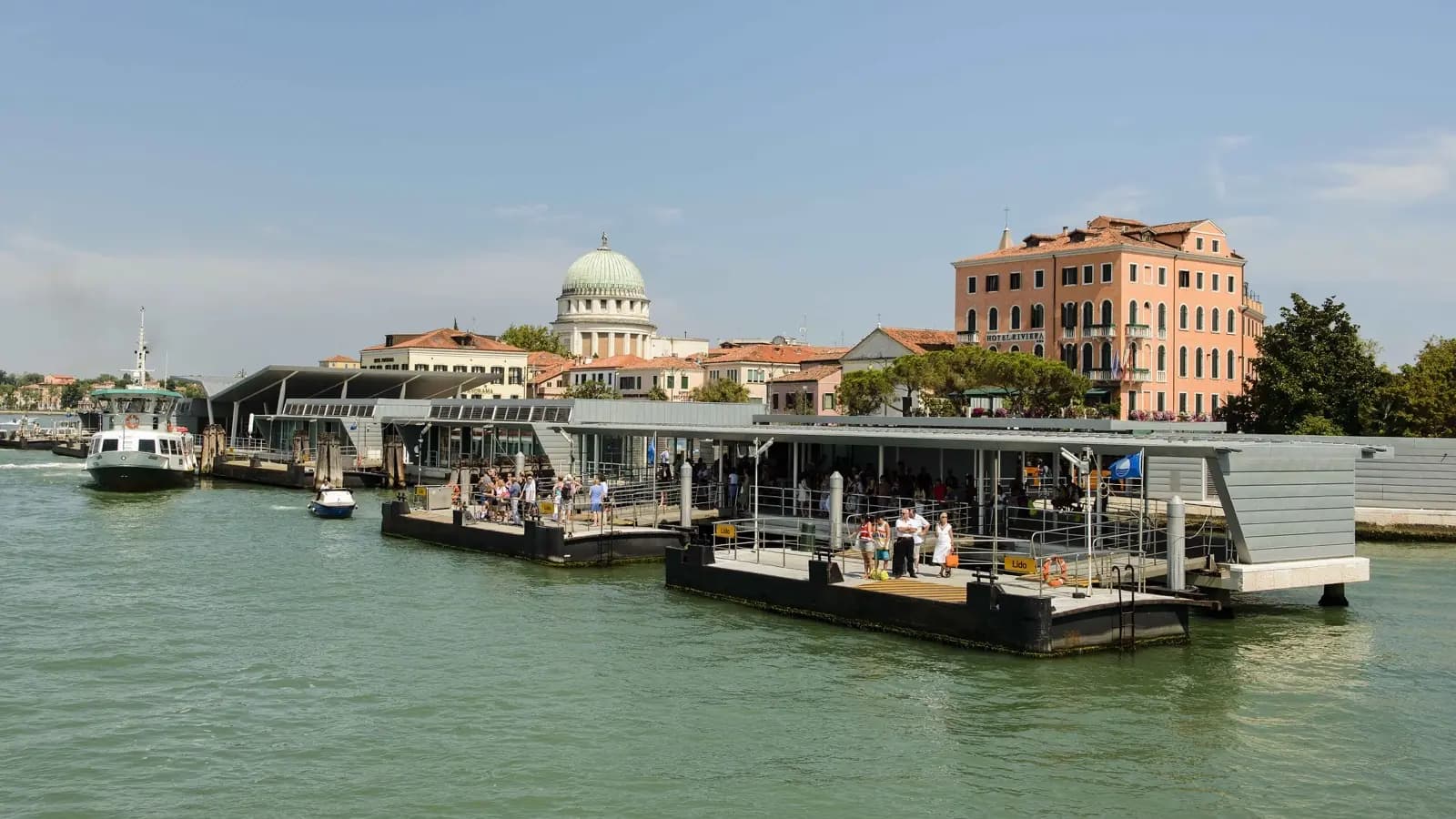 Vaporetto platforms at Lido Santa Maria Elisabetta in Venice